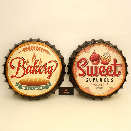 Металлические картины в виде крышки 