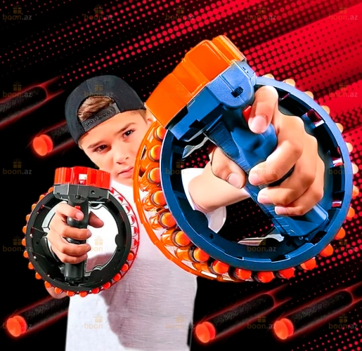 Бластер-пулемёт «Z-SHOOT» (пистолет с автоматической перезарядкой барабана)