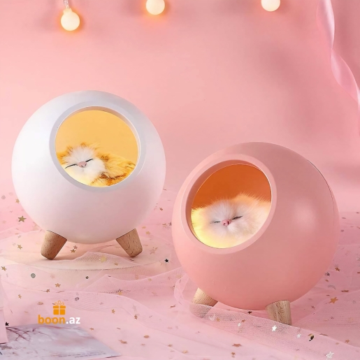 Ночник Котёнок в домике 