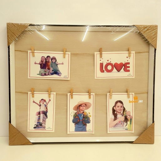 Фоторамка с прищепками 