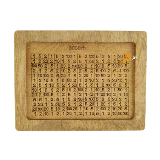 Копилка деревянная с цифрами 3000 ₼