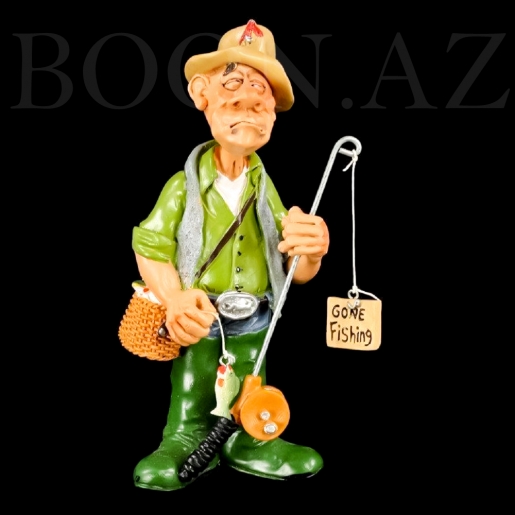 Фигурка - Забавная работа  «Рыбак» . Figure Funny work «Fisherman» .