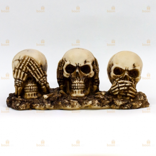 Фигурки черепа «Ничего не вижу, не слышу, не говорю»