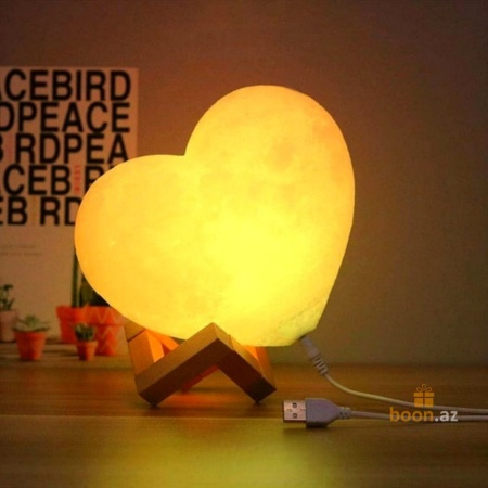 3D Ночник "Сердце" 7 цветов 21 см