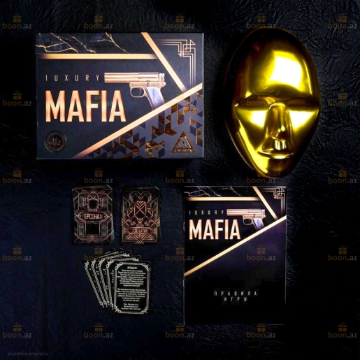 Детективная игра «Мафия Luxury» с масками. 36 карт