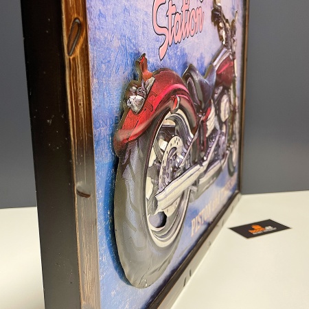 3D Металлическая картина "Gasoline Station"