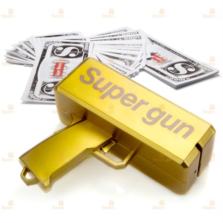 Денежный пистолет "Бабломёт Миллионера".  Toy money gun "Millionaire's Bablomet"