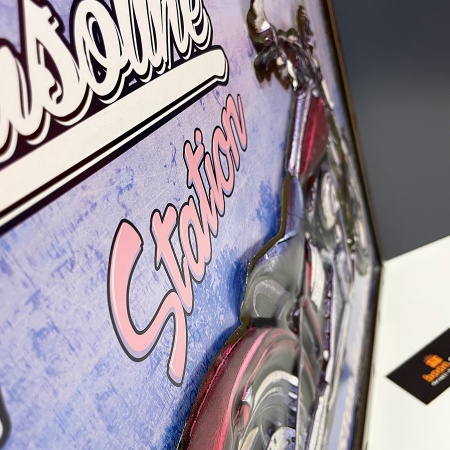 3D Металлическая картина "Gasoline Station"