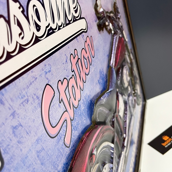 3D Металлическая картина "Gasoline Station"