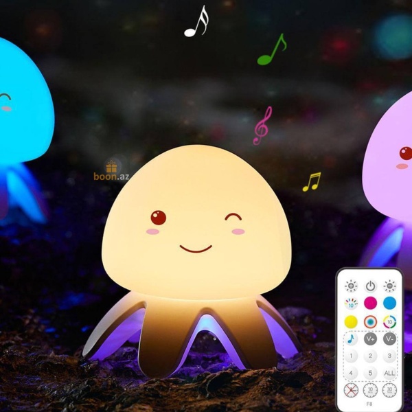 Силиконовый музыкальный ночник "Медуза"