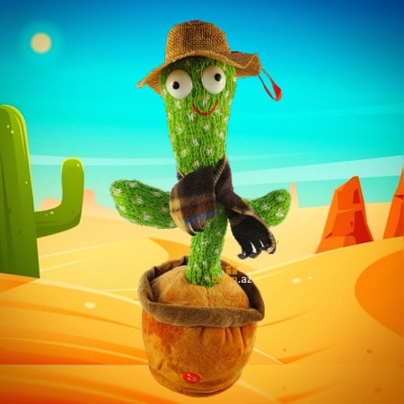 Танцующий кактус с подсветкой (60 песен)