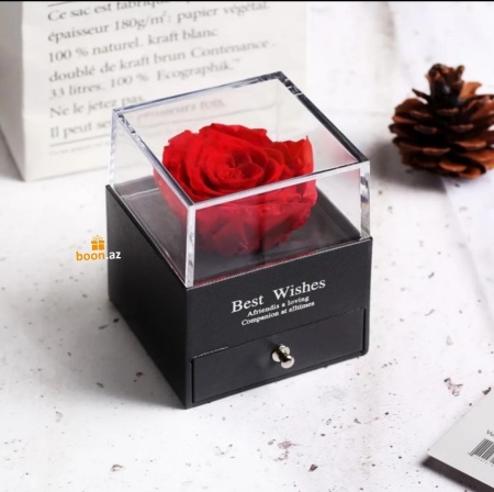 Шкатулка для украшений с мыльной розой