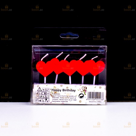 Свечки сердечки (на торт)