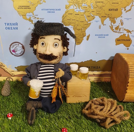Эксклюзивная кукла "Мужик с пивом" (ручная работа)