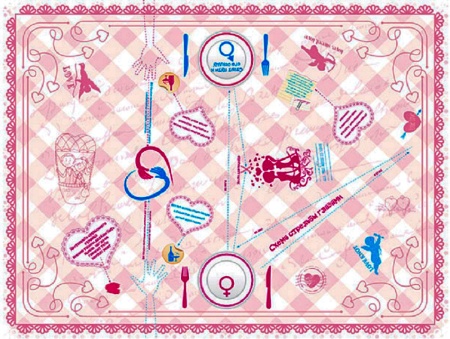 Скатерть «Идеальное романтическое свидание» , Tablecloth «Perfect romantic date»