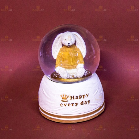 Музыкальный снежный шар «Happy every day» (LED подсветка)