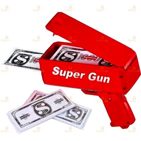 Денежный пистолет "Бабломёт Миллионера".  Toy money gun "Millionaire's Bablomet"