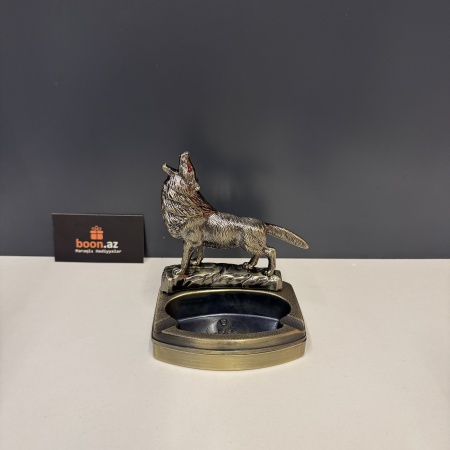 Газовая зажигалка с пепельницей Волк