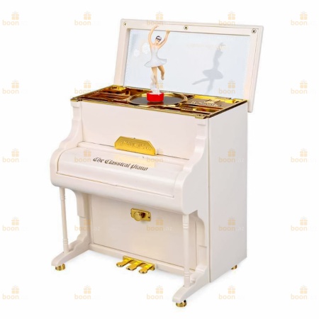 Музыкальная шкатулка «Белый Фортепиано» (среднее)