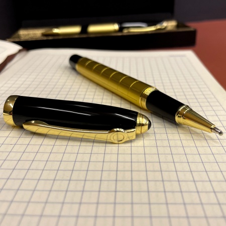 Подарочные ручки №007 gold line double 10