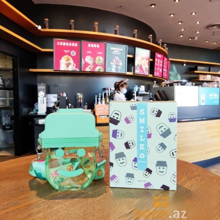 Бутылка для воды "Смайлик" с трубочкой  Smile bottle