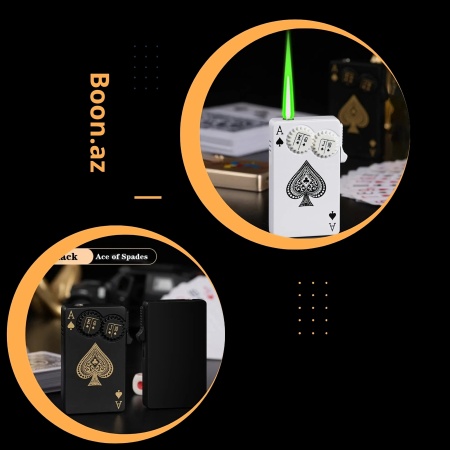 Зажигалка карты Туз пик 