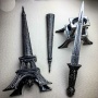 Сувенирный кинжал на подставке «Эйфелева башня» (40 х 15) .  Dagger  « Eiffel Tower »
