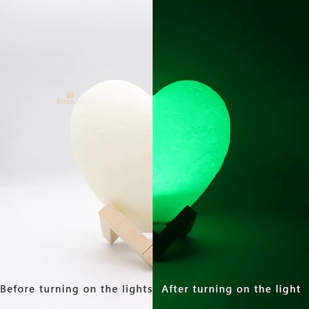 3D Ночник "Сердце" 7 цветов 14 см