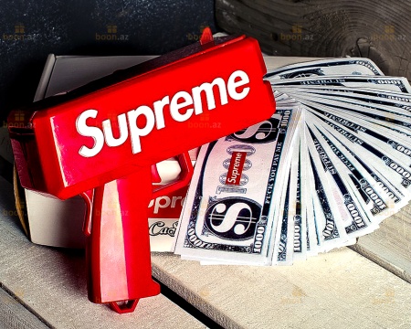 Денежный пистолет "Бабломёт Миллионера".  Toy money gun "Millionaire's Bablomet"