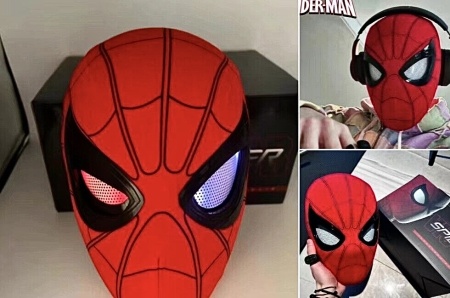 Анимированная маска Человека-Паука с подсветкой и пультом