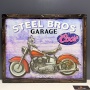 3D Металлическая картина "Steel Bros Garage"