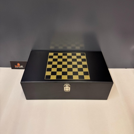 Деревянный шахматный винный набор черный