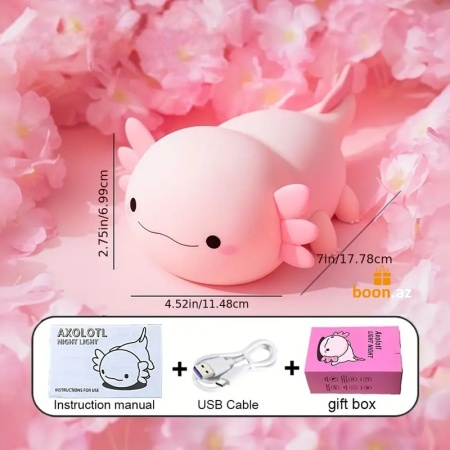 Силиконовый ночник Аксолотль Axolotl