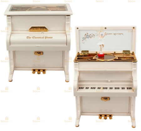 Музыкальная шкатулка «Белый Фортепиано» (среднее)