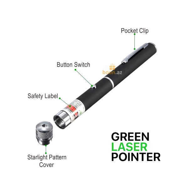 Лазерная указка в виде ручки Green laser pointer pen (1км)