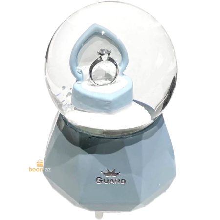 Музыкальный снежный шар с подсветкой  "Кольцо"