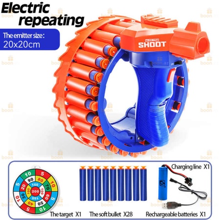 Бластер-пулемёт «Z-SHOOT» (пистолет с автоматической перезарядкой барабана)