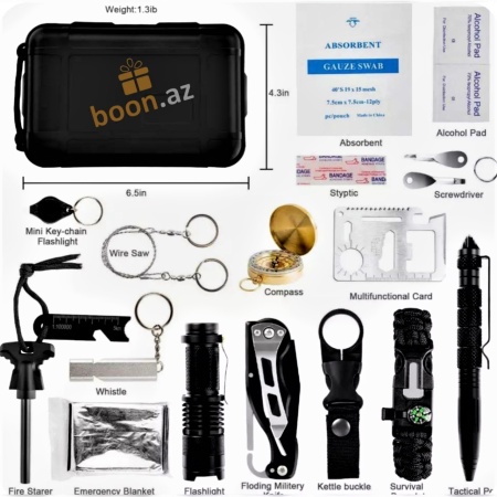 Набор для выживания 18 в 1 для кемпинга SOS