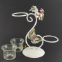 Металлический подсвечник "Цветочки и бабочка" 