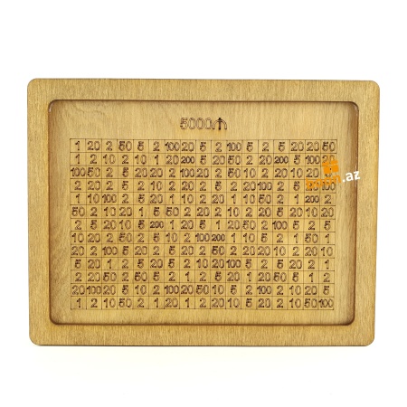 Копилка деревянная с цифрами 5000 ₼