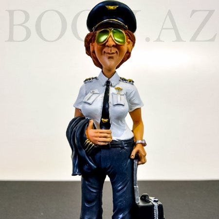 Фигурка - Забавная работа  «Лётчица» . Figure Funny work «Aviatrix» .