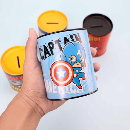 Металические копилки "Супергерои" Капитан америка