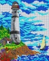 Алмазная вышивка с частичным заполнением «Маяк»  (30х40)