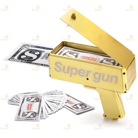 Денежный пистолет "Бабломёт Миллионера".  Toy money gun "Millionaire's Bablomet"
