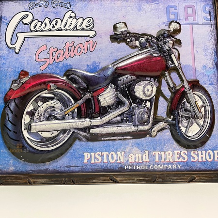 3D Металлическая картина "Gasoline Station"