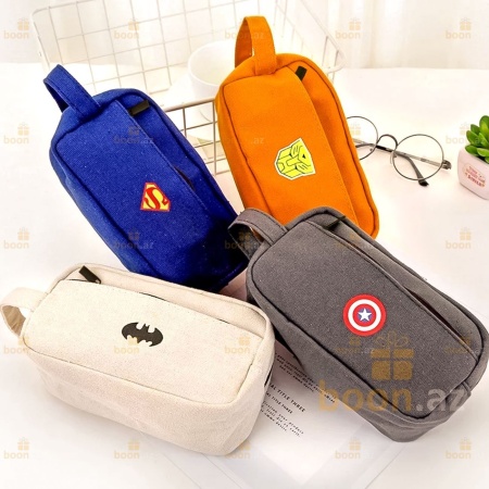 "Супергеройский Пенал". "Superhero Pencil Case" оранж