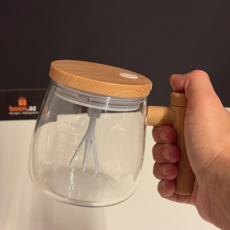 Стеклянная кружка миксер 400 мл