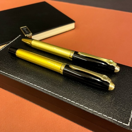 Подарочные ручки №007 gold line double 10