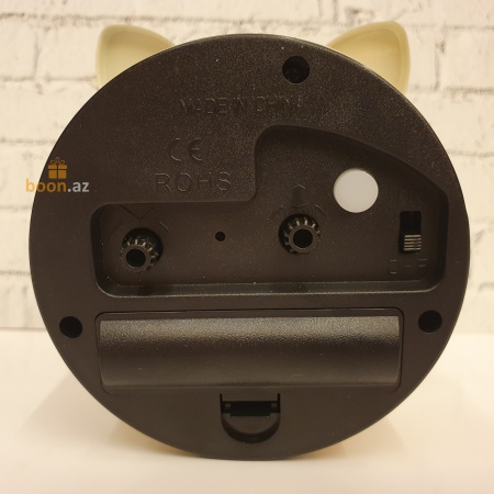 Настольные часы с кошкой желтый