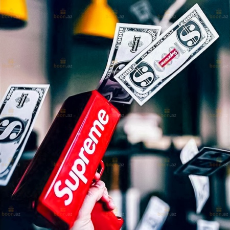 Денежный пистолет "Бабломёт Миллионера".  Toy money gun "Millionaire's Bablomet"